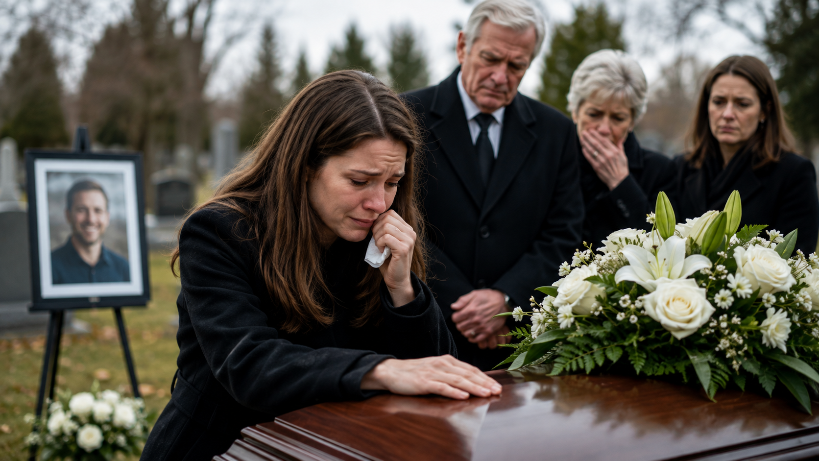 Woman sitting alone after receiving difficult family news